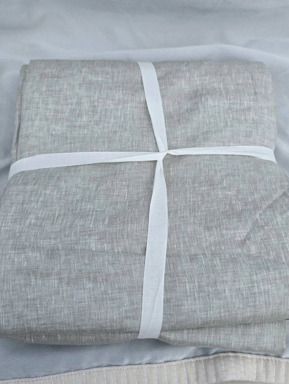 QUINCE European Linen True Blackout Curtain Sage 48x108 Single Panel